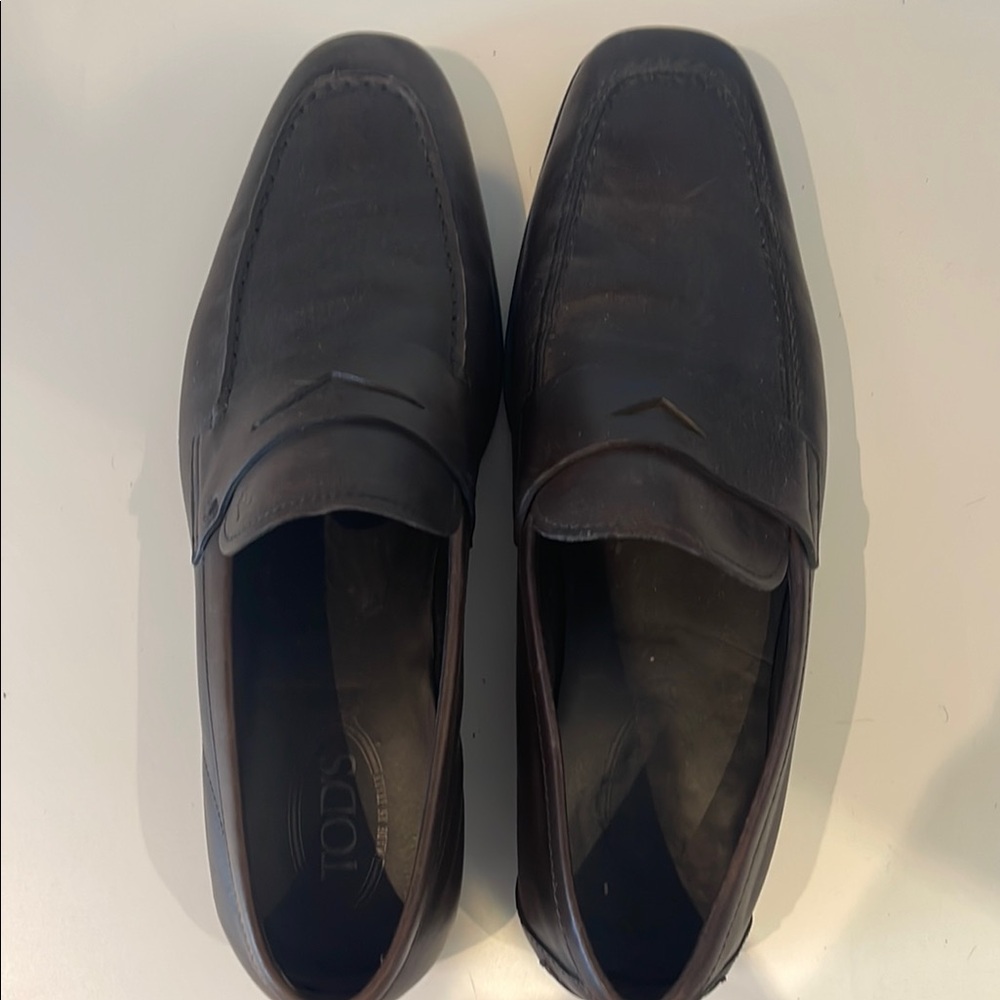 Tod's Men's Brown leather Italian Loafers